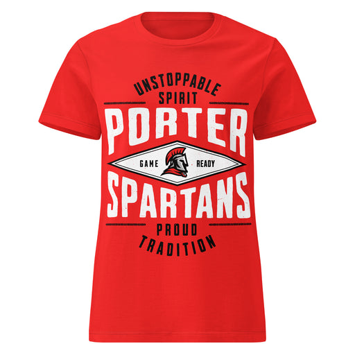Porter High School Spartans Women's Red SoftStyle T-shirt 210