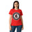 Lady wearing Porter High School Spartans Women's Red SoftStyle T-shirt 216