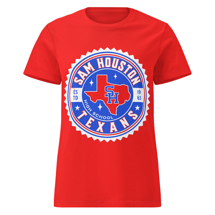 Sam Houston High School Texans Women's Red SoftStyle T-shirt 203