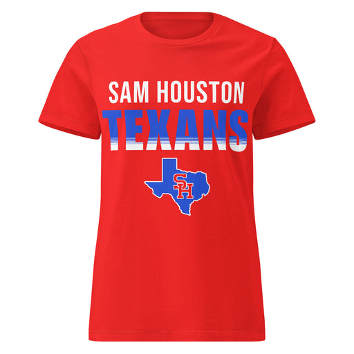 Sam Houston High School Texans Women's Red SoftStyle T-shirt 024