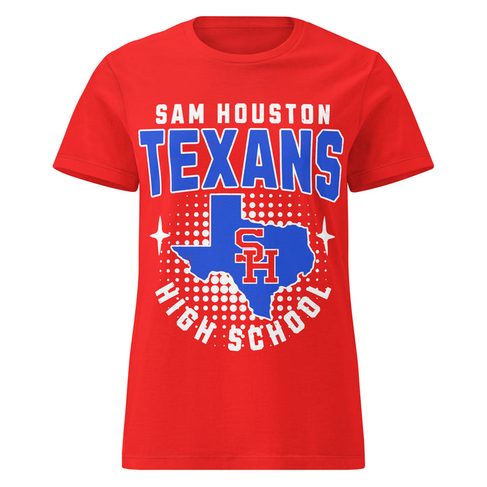 Sam Houston High School Texans Women's Red SoftStyle T-shirt 204