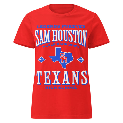 Sam Houston High School Texans Women's Red SoftStyle T-shirt 230
