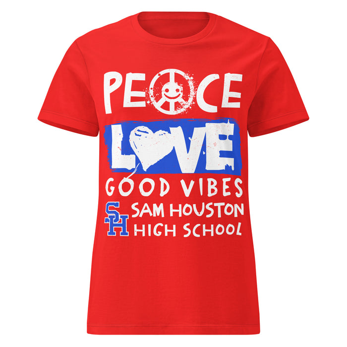 Sam Houston High School Texans Women's Red SoftStyle T-shirt 240