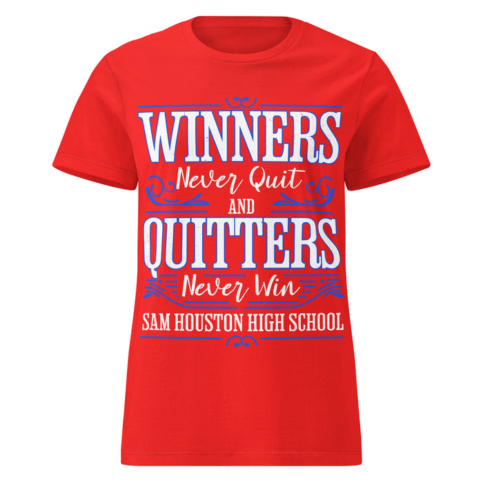 Sam Houston High School Texans Women's Red SoftStyle T-shirt 237