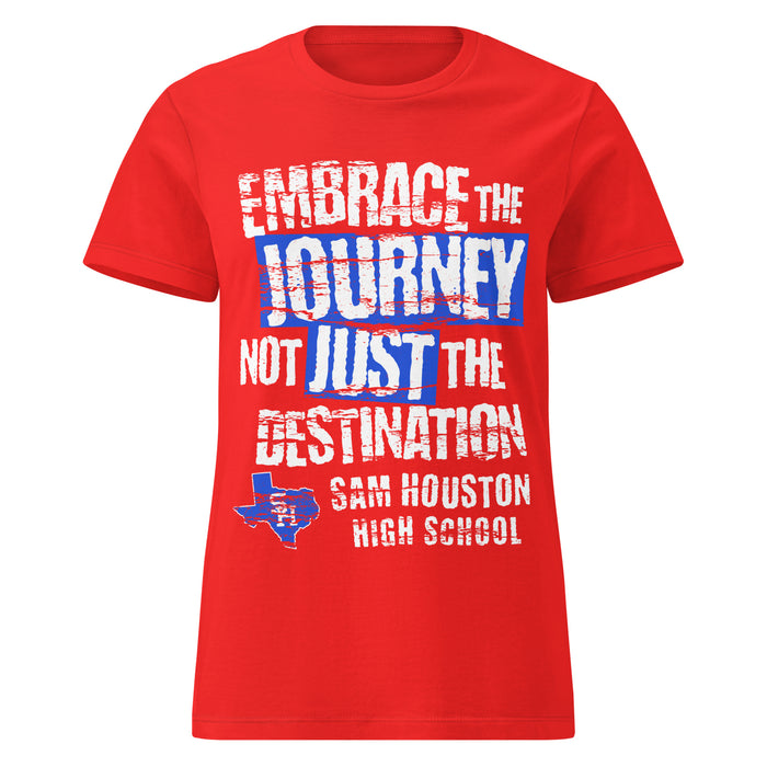 Sam Houston High School Texans Women's Red SoftStyle T-shirt 232