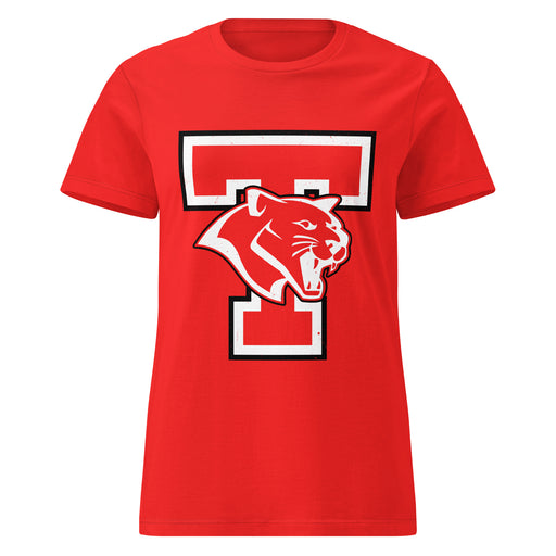 Tomball High School Cougars Women's Red SoftStyle T-shirt 200