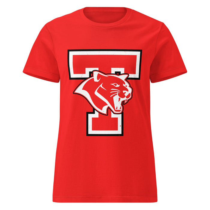 Tomball High School Cougars Women's Red SoftStyle T-shirt 200