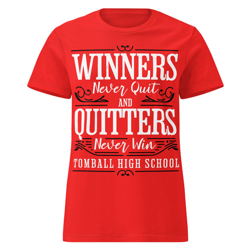 Tomball High School Cougars Women's Red SoftStyle T-shirt 237