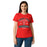Woman wearing Tomball High School Cougars Women's Red SoftStyle T-shirt 221