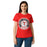 Young lady wearing Tomball High School Cougars Women's Red SoftStyle T-shirt 220