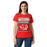 Front view of Tomball High School Cougars Women's Red SoftStyle T-shirt 001