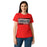 Female wearing Tomball High School Cougars Women's Red SoftStyle T-shirt 098