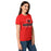 Side view of North Shore High School Mustangs Women's Red SoftStyle T-shirt 222