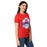 Side view of Oak Ridge High School War Eagles Women's Red SoftStyle T-shirt 209