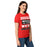 Side view of Odessa High School Bronchos Women's Red SoftStyle T-shirt 231