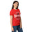 Side view of Odessa High School Bronchos Women's Red SoftStyle T-shirt 218
