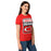 Side view of Odessa High School Bronchos Women's Red SoftStyle T-shirt 001