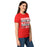 Side view of Odessa High School Bronchos Women's Red SoftStyle T-shirt 238