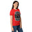 Side view of Odessa High School Bronchos Women's Red SoftStyle T-shirt 207