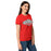 Side view of Odessa High School Bronchos Women's Red SoftStyle T-shirt 009