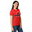Side view of Odessa High School Bronchos Women's Red SoftStyle T-shirt 222