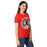 Side view of Porter High School Spartans Women's Red SoftStyle T-shirt 220