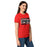 Side view of Porter High School Spartans Women's Red SoftStyle T-shirt 098