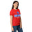 Side view of Sam Houston High School Texans Women's Red SoftStyle T-shirt 202