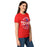 Side view of Sam Houston High School Texans Women's Red SoftStyle T-shirt 218