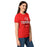 Side view of Tomball High School Cougars Women's Red SoftStyle T-shirt 217