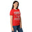 Side view of Tomball High School Cougars Women's Red SoftStyle T-shirt 230