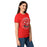 Side view of Tomball High School Cougars Women's Red SoftStyle T-shirt 215