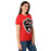 Side view of Tomball High School Cougars Women's Red SoftStyle T-shirt 225