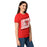 Side view of Tomball High School Cougars Women's Red SoftStyle T-shirt 223