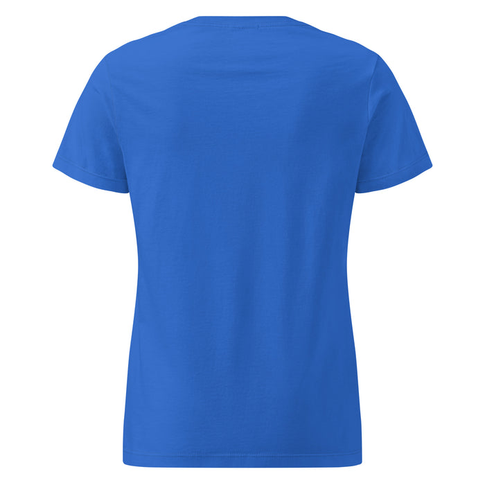 Back view of Grand Oaks High School Grizzlies Women's Royal Blue SoftStyle T-shirt 017