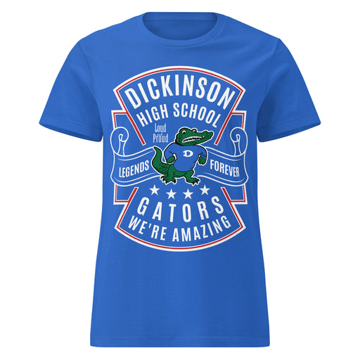 Dickinson High School Gators Women's Royal Blue SoftStyle T-shirt 207