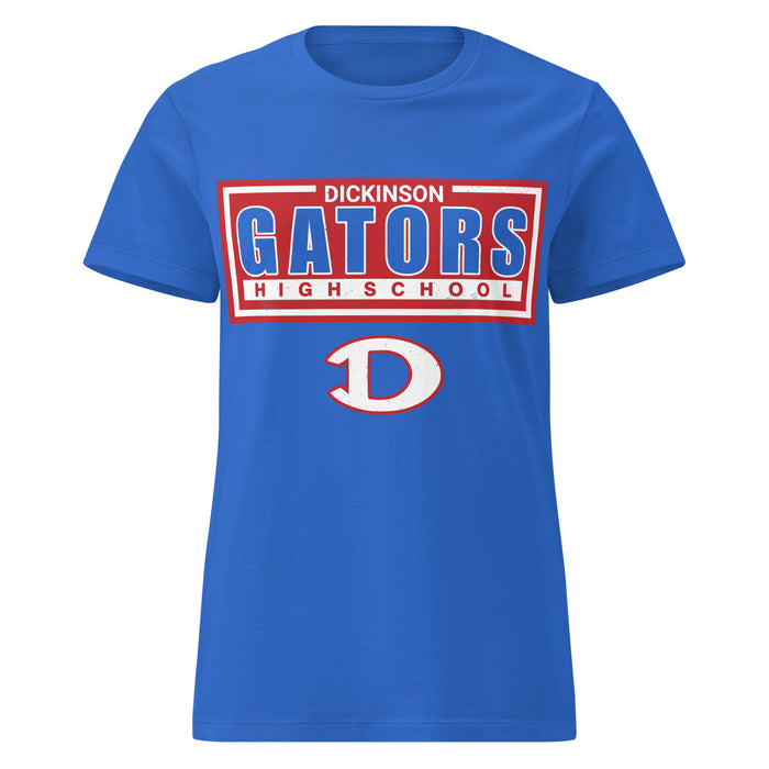 Dickinson High School Gators Women's Royal Blue SoftStyle T-shirt 049