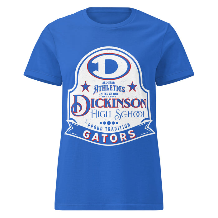 Dickinson High School Gators Women&#39;s Royal Blue SoftStyle T-shirt 219