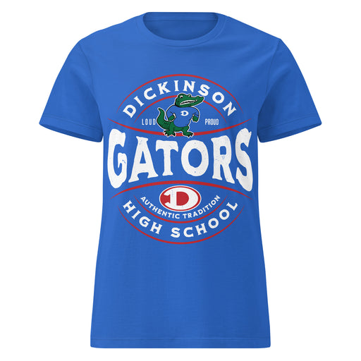 Dickinson High School Gators Women's Royal Blue SoftStyle T-shirt 218