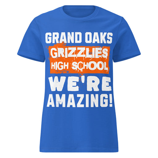 Grand Oaks High School Grizzlies Women's Royal Blue SoftStyle T-shirt 231