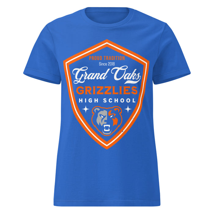 Grand Oaks High School Grizzlies Women's Royal Blue SoftStyle T-shirt 225