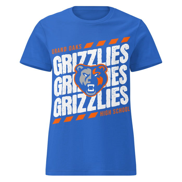 Grand Oaks High School Grizzlies Women's Royal Blue SoftStyle T-shirt 223
