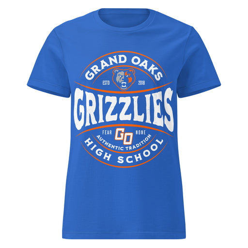 Grand Oaks High School Grizzlies Women's Royal Blue SoftStyle T-shirt 218