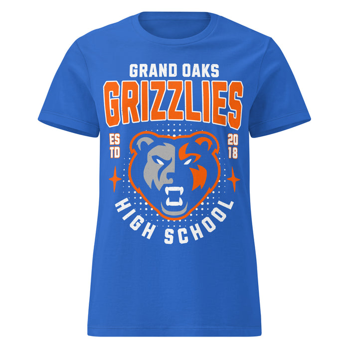Grand Oaks High School Grizzlies Women's Royal Blue SoftStyle T-shirt 204