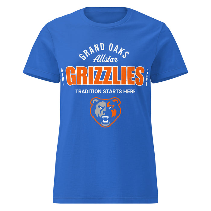 Grand Oaks High School Grizzlies Women's Royal Blue SoftStyle T-shirt 040