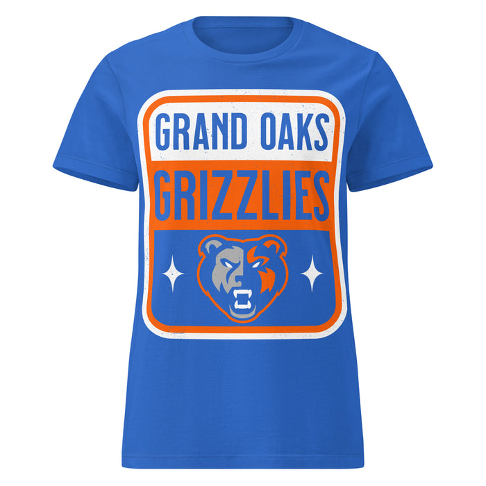 Grand Oaks High School Grizzlies Women's Royal Blue SoftStyle T-shirt 001