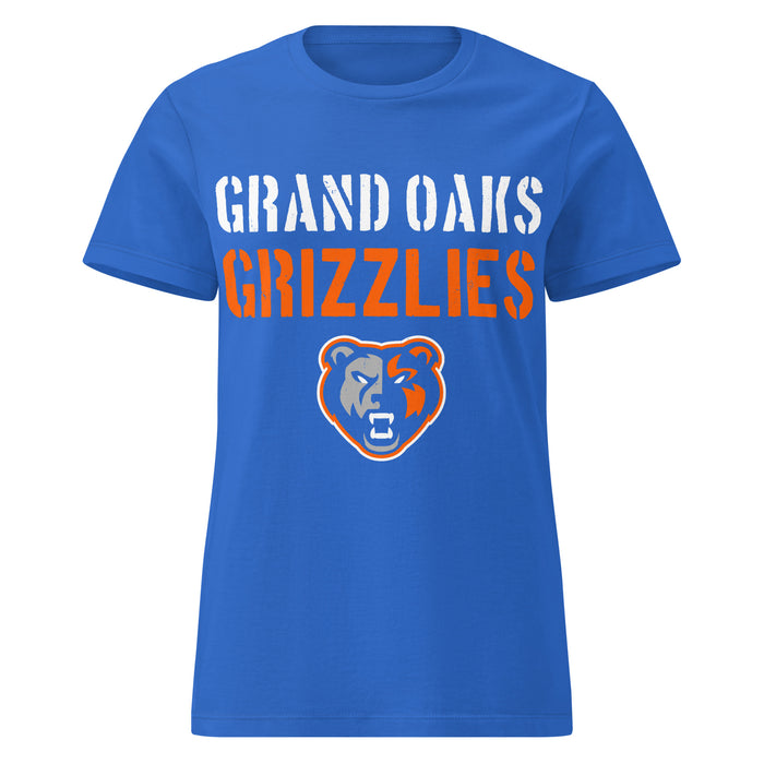 Grand Oaks High School Grizzlies Women's Royal Blue SoftStyle T-shirt 017