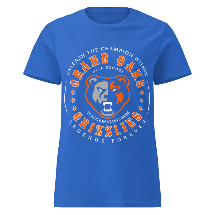 Grand Oaks High School Grizzlies Women's Royal Blue SoftStyle T-shirt 214