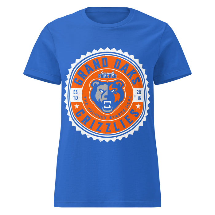 Grand Oaks High School Grizzlies Women's Royal Blue SoftStyle T-shirt 203