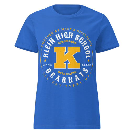 Klein High School Bearkats Women's Royal Blue SoftStyle T-shirt 214